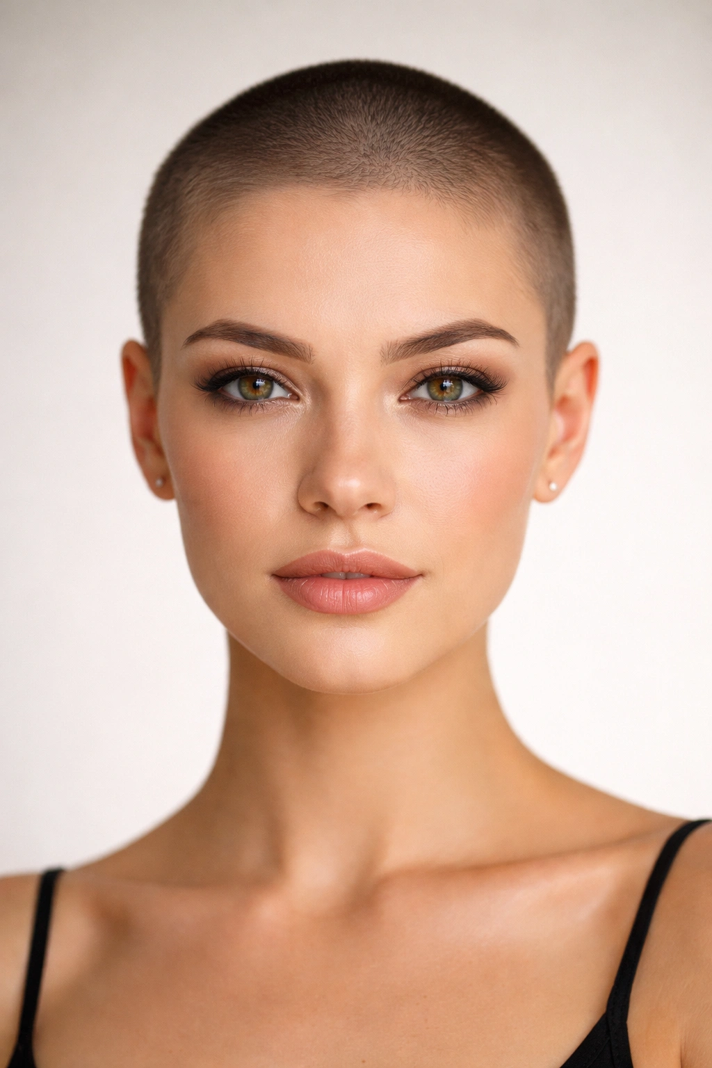 30 Short Haircuts That Flatter Almost Every Woman 9 Close-up of a person with a buzz cut highlighting uniform short length