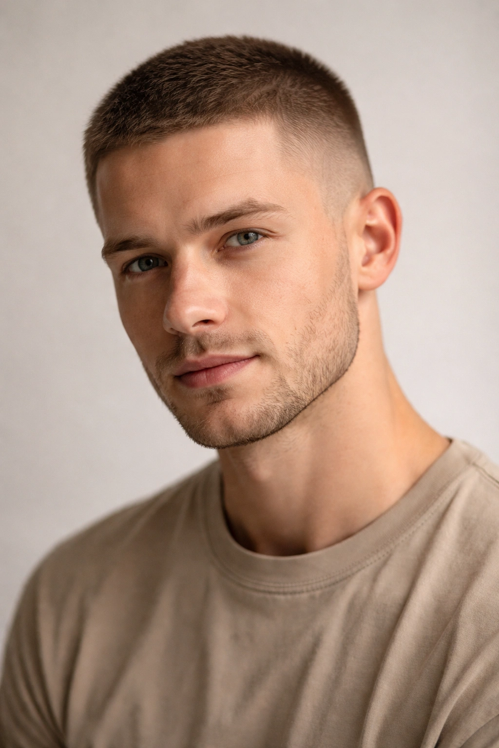 12 Short Haircuts That Work Around Cowlicks 9 Close crop buzz cut with slight top length