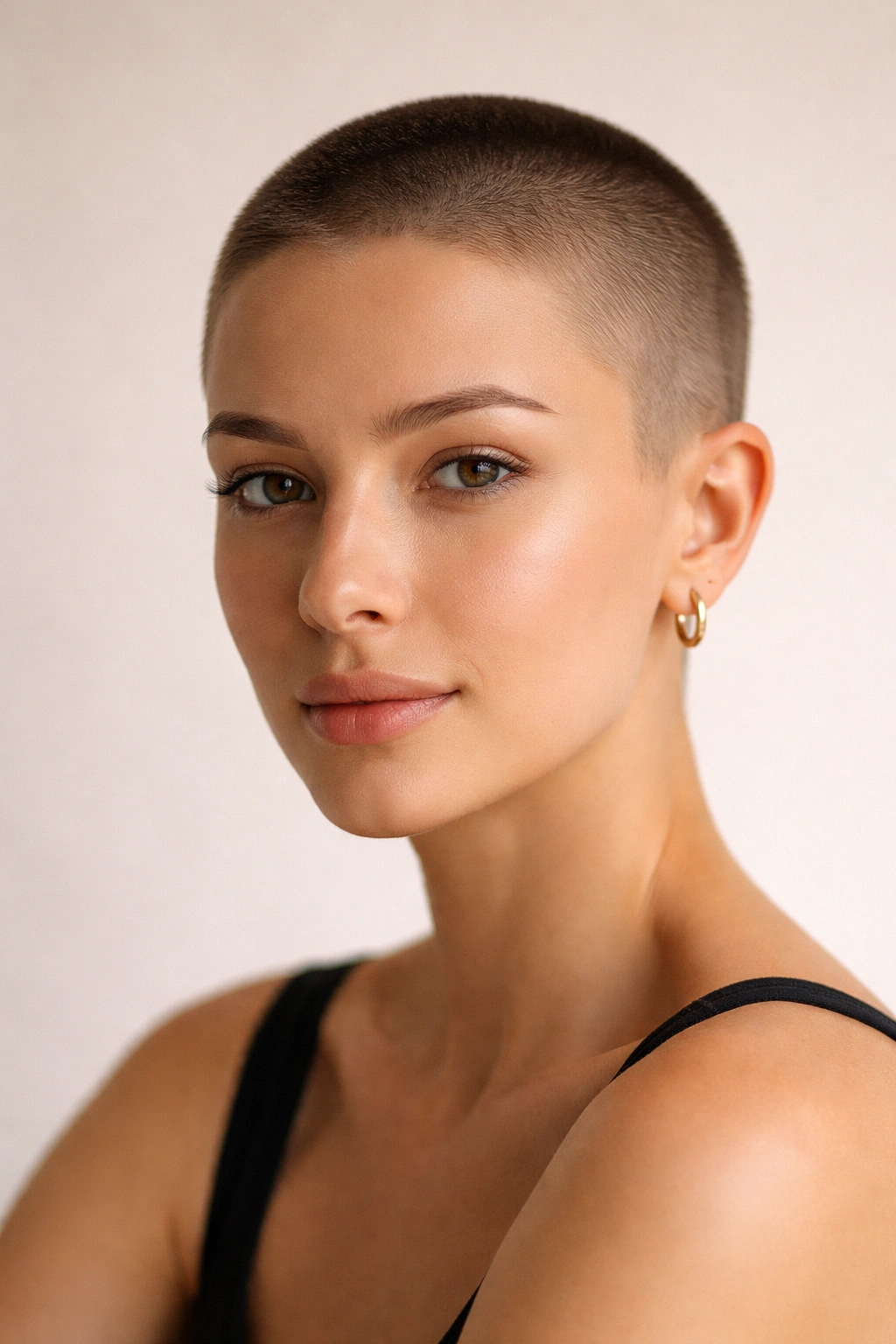 12 Travel Friendly Short Hairstyles That Pack Well 3 Close-up of a buzz cut with uniform short length