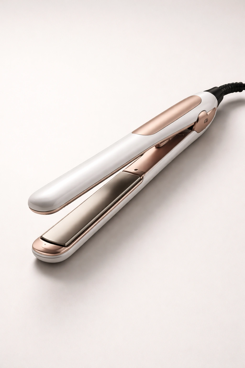 Single flat iron on a clean surface, highlighting design and finish