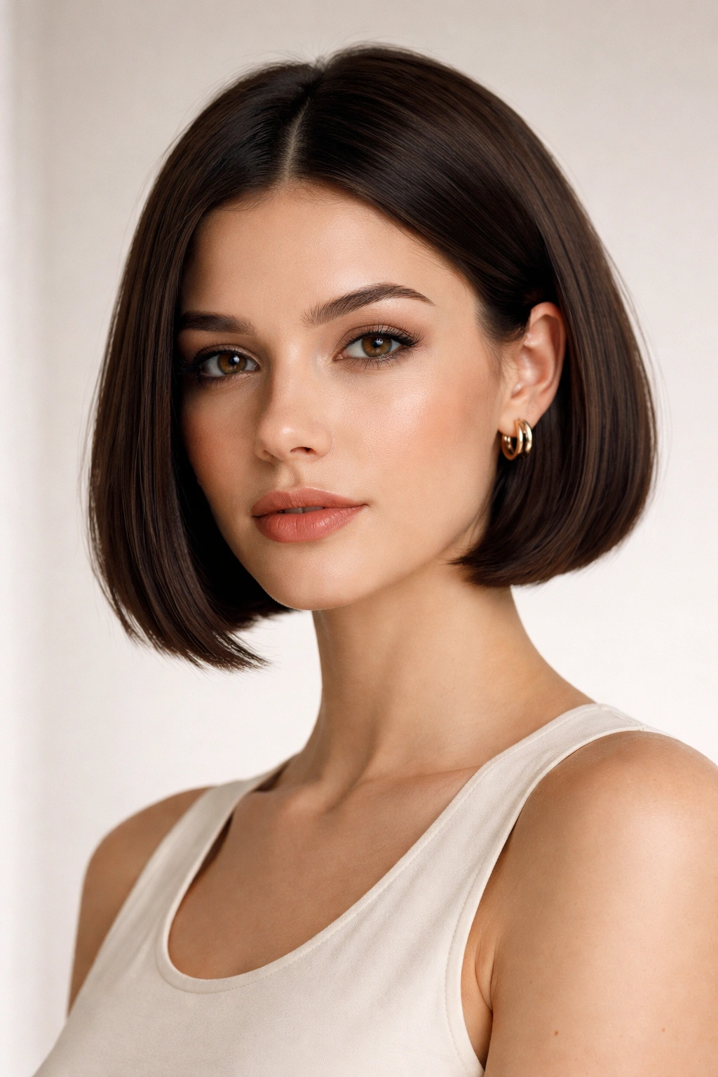 20 Really Short Haircuts Anyone Can Pull Off 12 Portrait of a person with a chic bob at jawline length