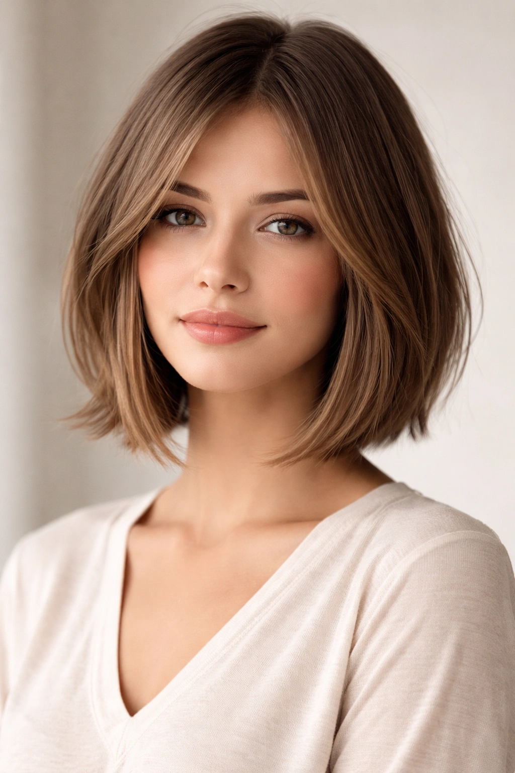 15 Awkward In Between Length Haircuts That Work 3 Chin-length bob with extended face-framing pieces