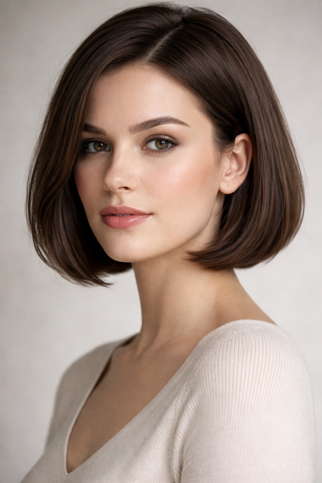20 Haircuts Matched To Your Face Shape Perfectly 1 Chin-length bob on square-faced silhouette; soft jawline and balanced proportions.
