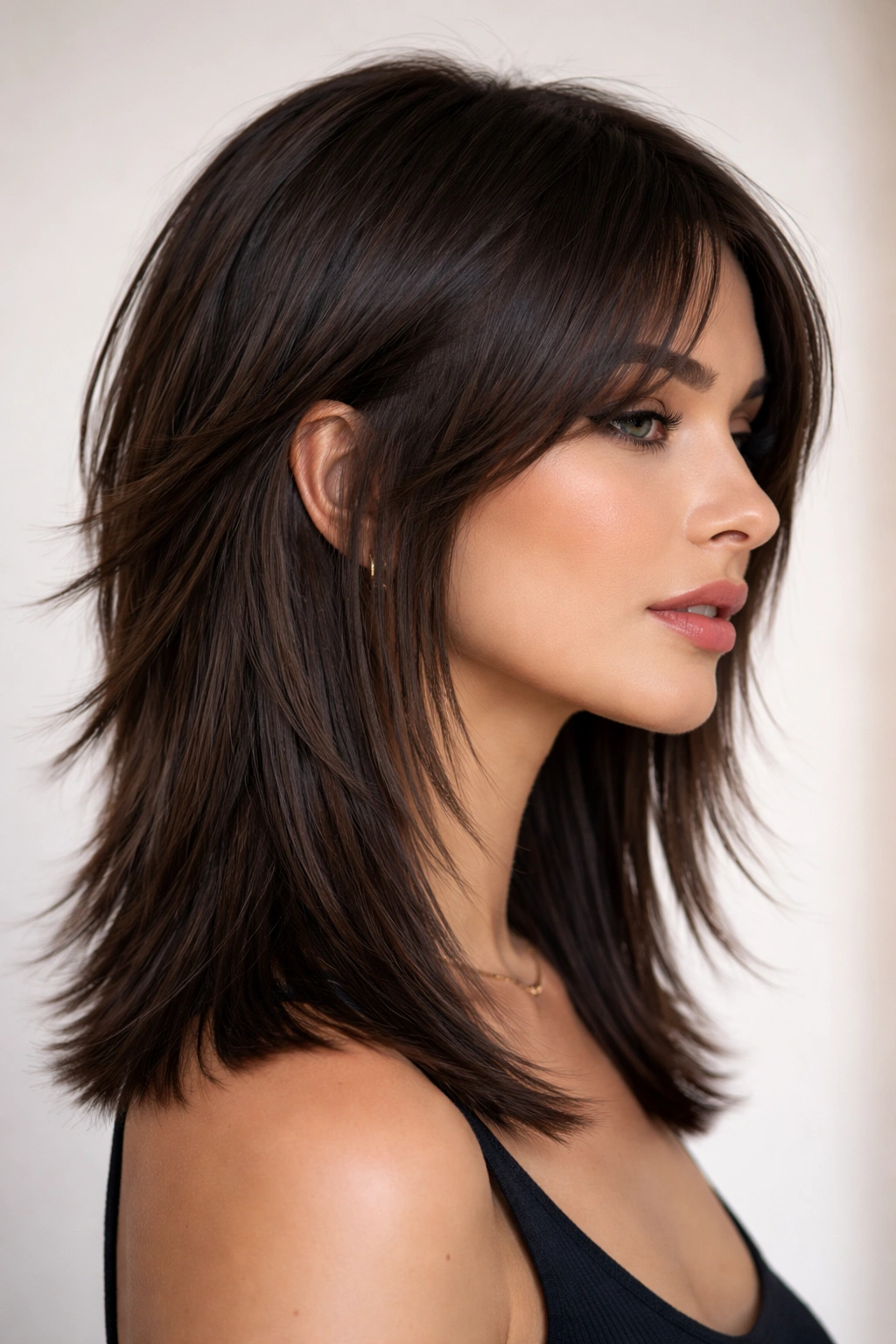 15 Choppy Haircuts That Work On All Hair Types 14 Straight hair with blunt choppy layers showing clear texture