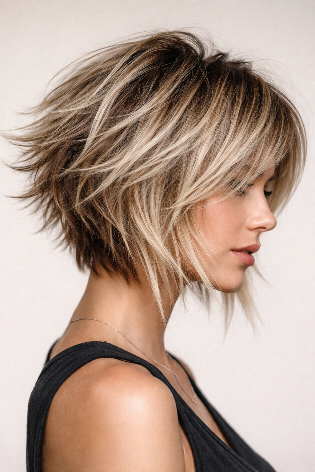 10 Inverted Bob Cuts That Add Volume And Shape 9 Choppy inverted shag with jagged layers and texture