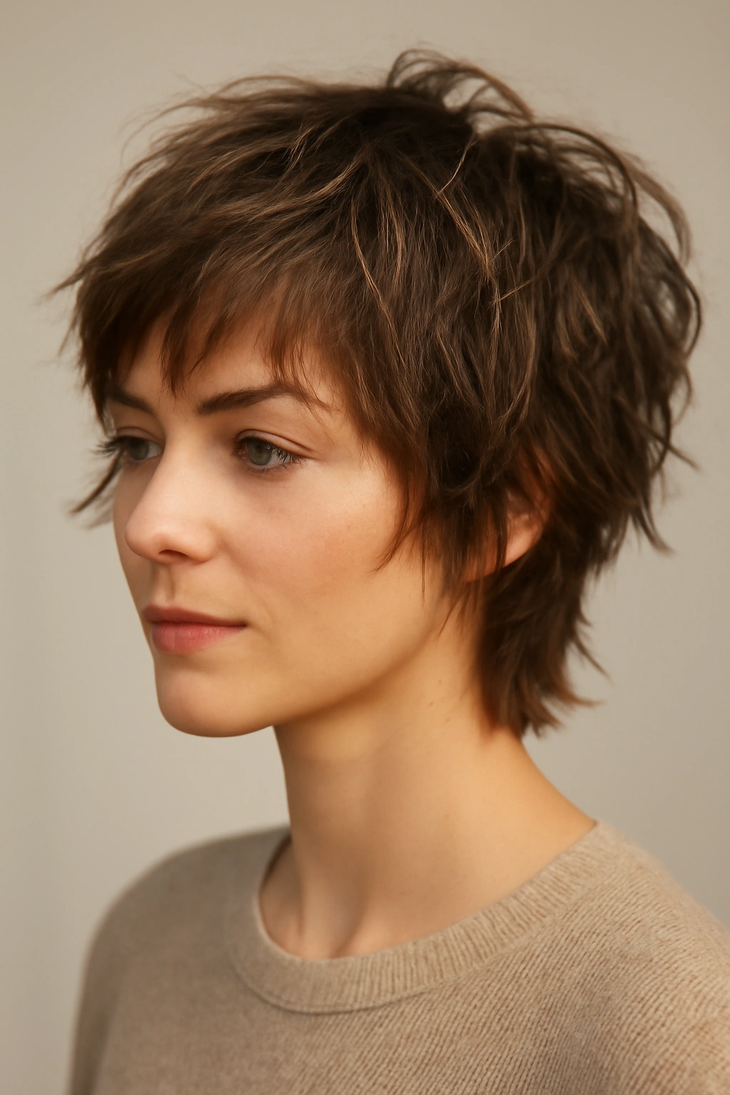 10 Birthday-Ready Hairstyles for Women With Short Hair 4 Textured choppy layered short hair with tousled finish.