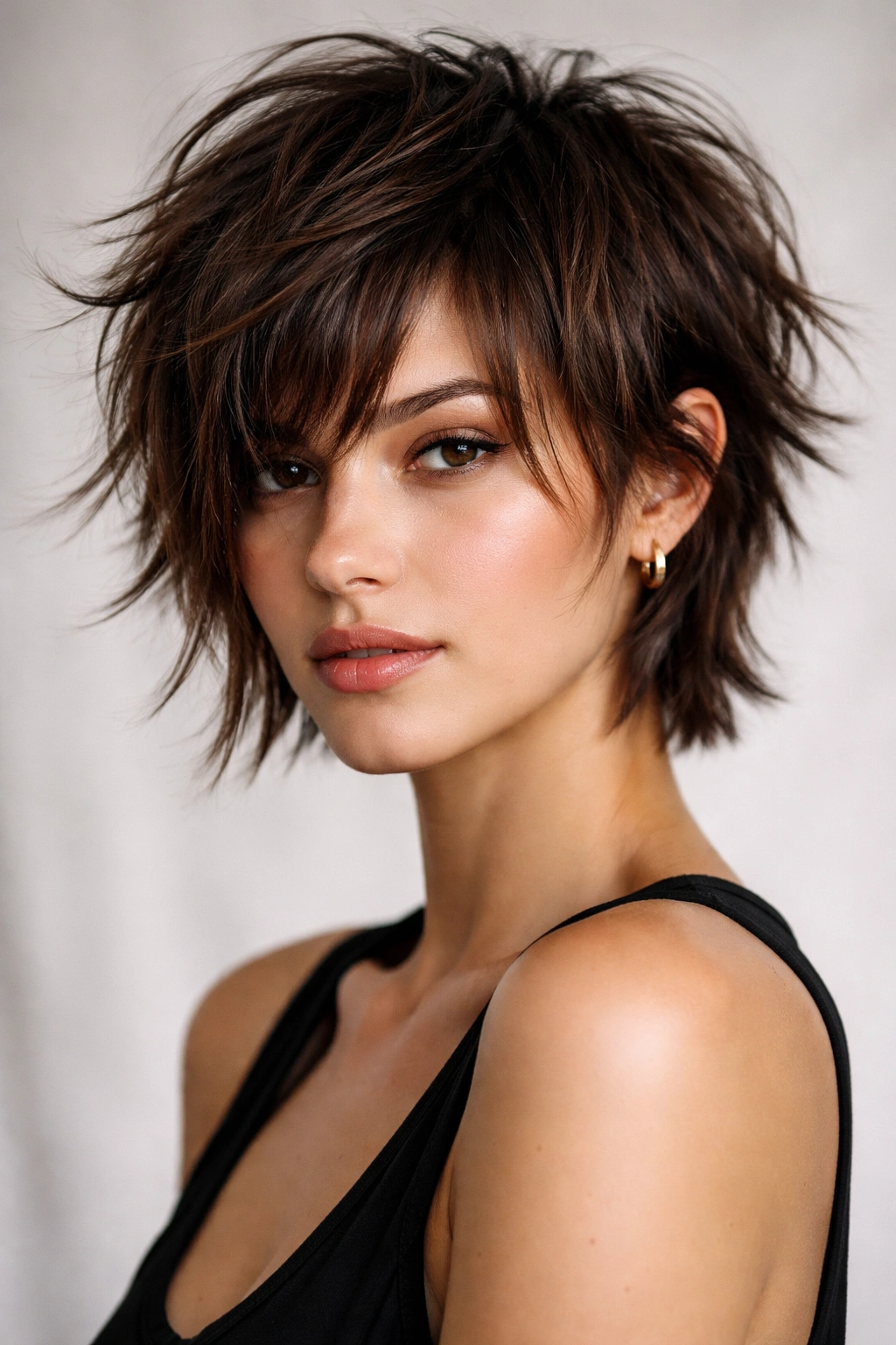 12 Cool Girl Short Haircuts With An Effortless Edge 4 Choppy layered short hair with uneven, textured ends