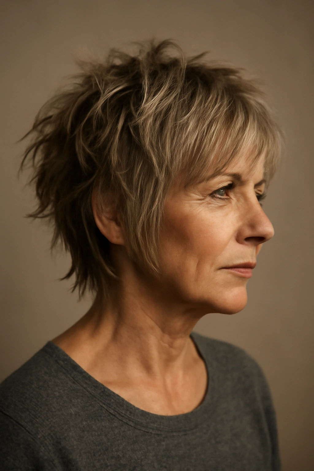 15 Modern Hairstyles for Older Women With Great Style 6 Hair with choppy, piece-y layers creating edgy texture