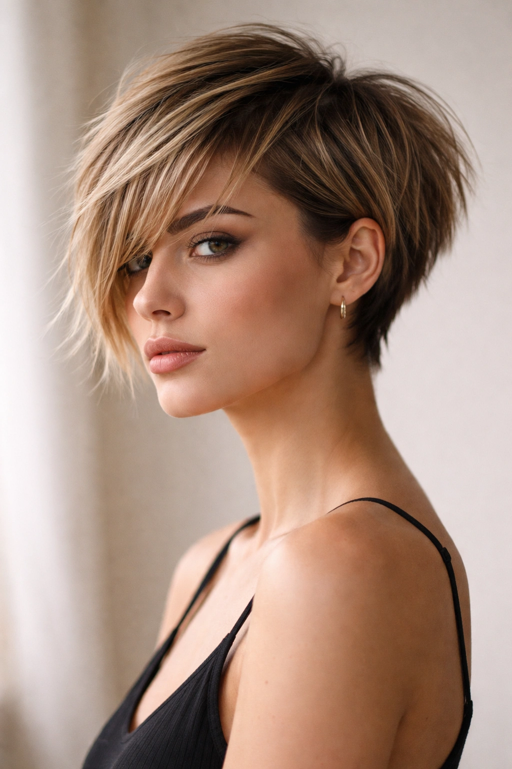 12 Modern Bob Cuts For Straight And Wavy Hair 5 Choppy pixie-bob hybrid with short back and longer front for dramatic silhouette