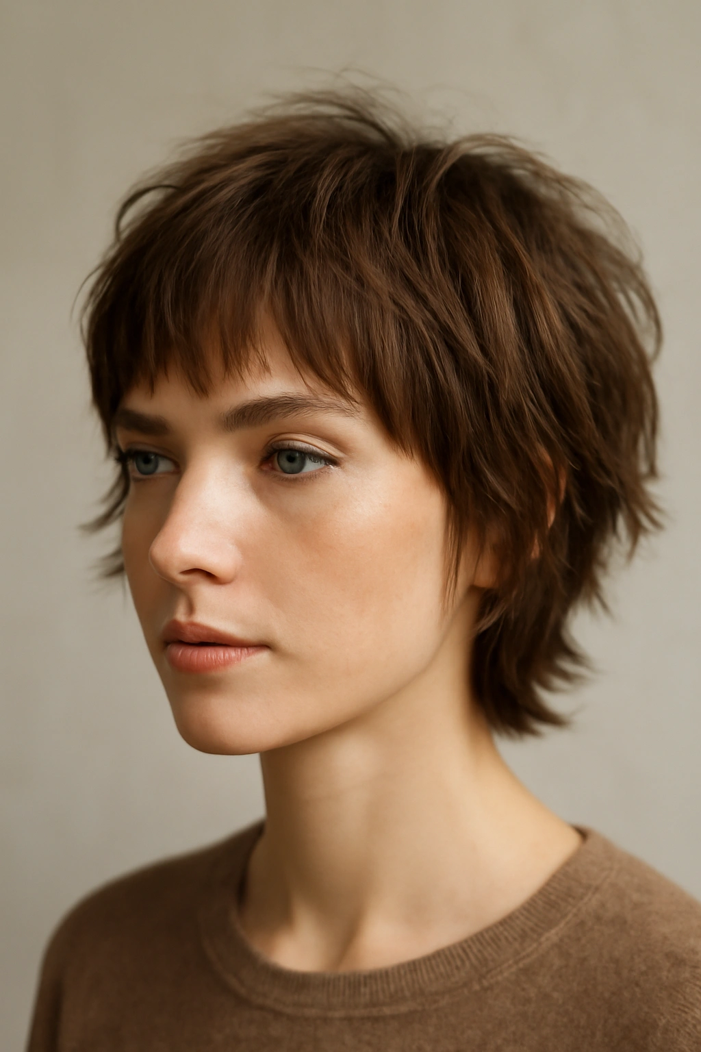 20 Shag Cuts That Instantly Upgrade Your Look 9 Close-up of fine hair with a choppy shag creating volume