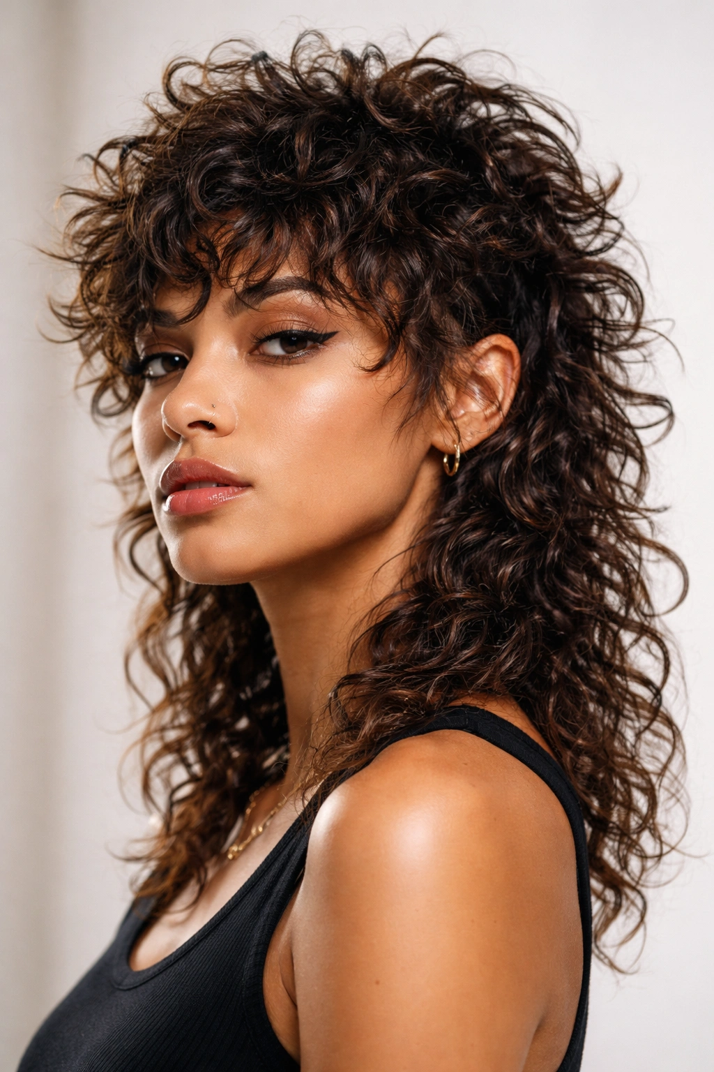 Choppy shredded mullet showing sharp texture and separated curls