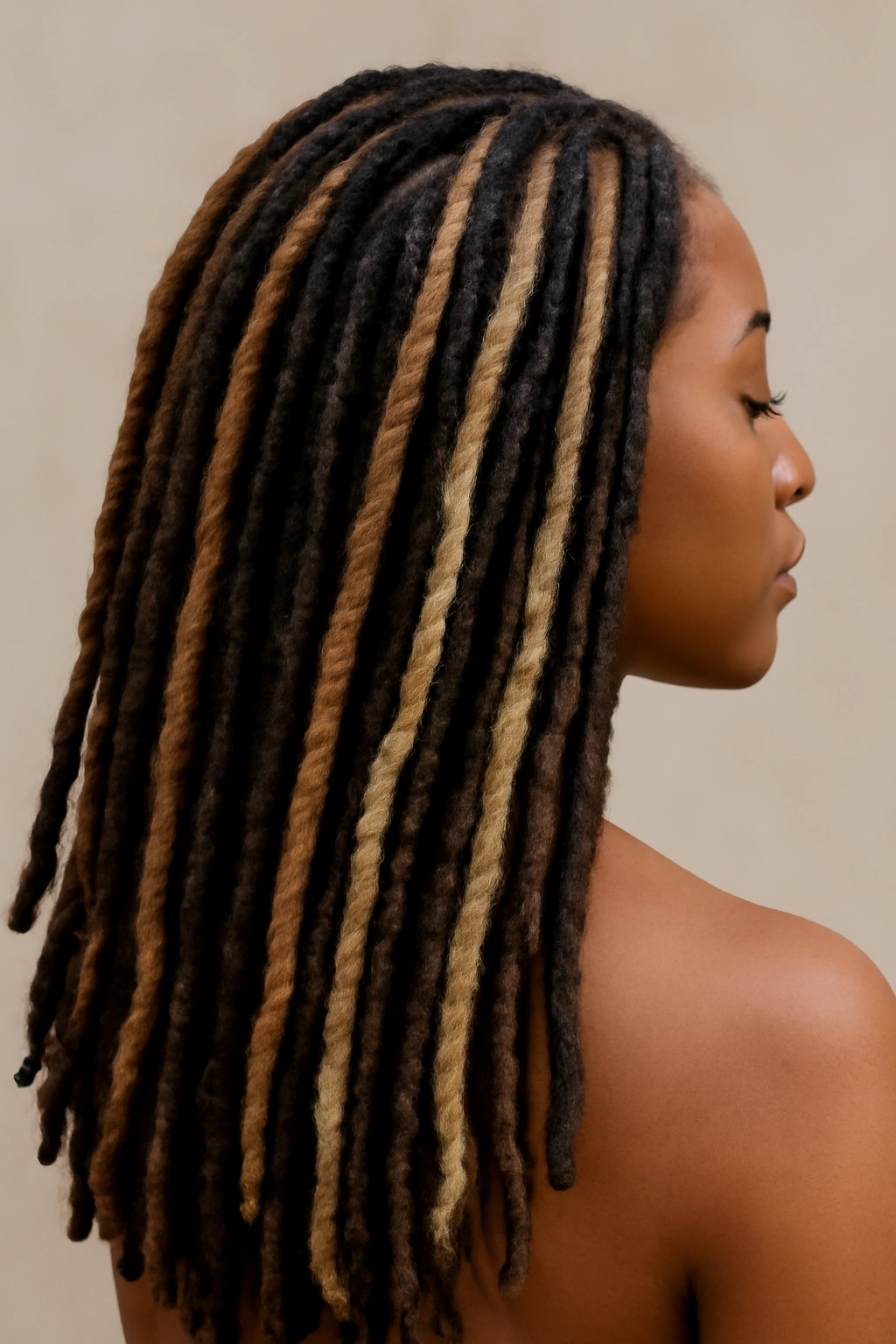 12 Faux Loc Styles That Are Worth Bookmarking Now 10 Faux locs with chunky highlights and contrasting streaks