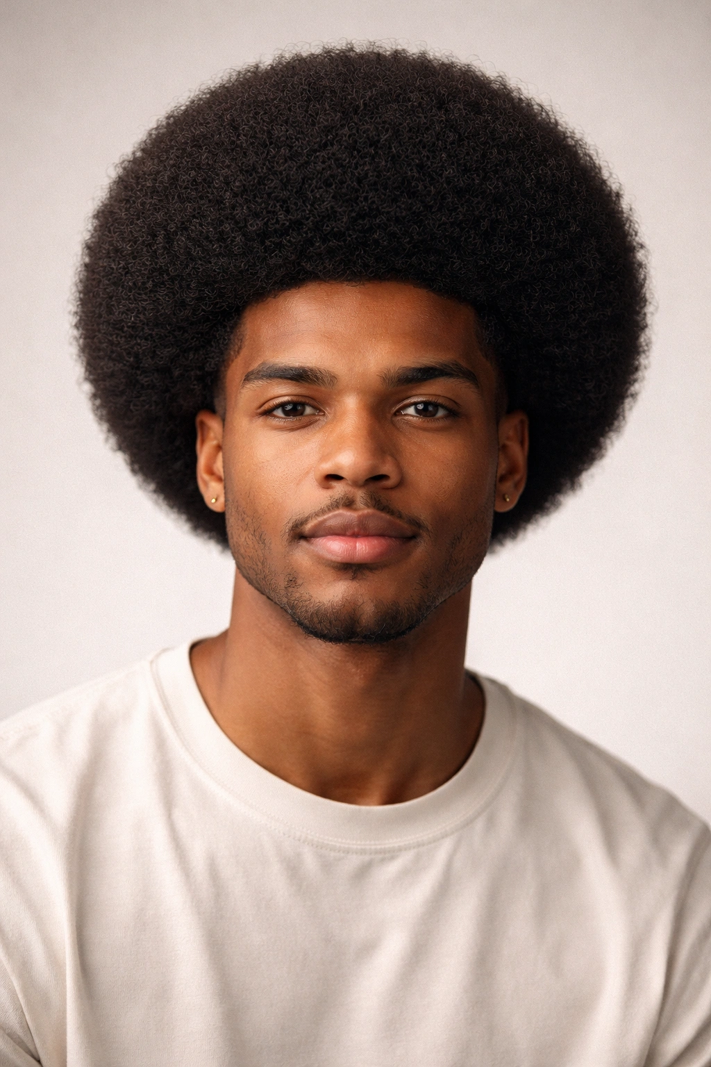 Full spherical classic rounded afro with even volume