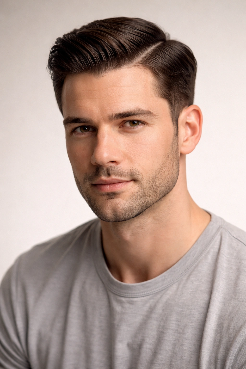 Man with classic side part hairstyle