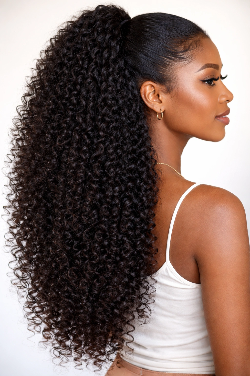 25 Natural Hairstyles Black Women Are Rocking Now 15 Side view of clip-in extensions blending with natural curl pattern.