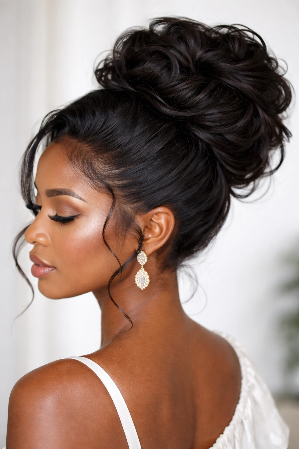 Upstyle using clip-in extensions showing full, voluminous style