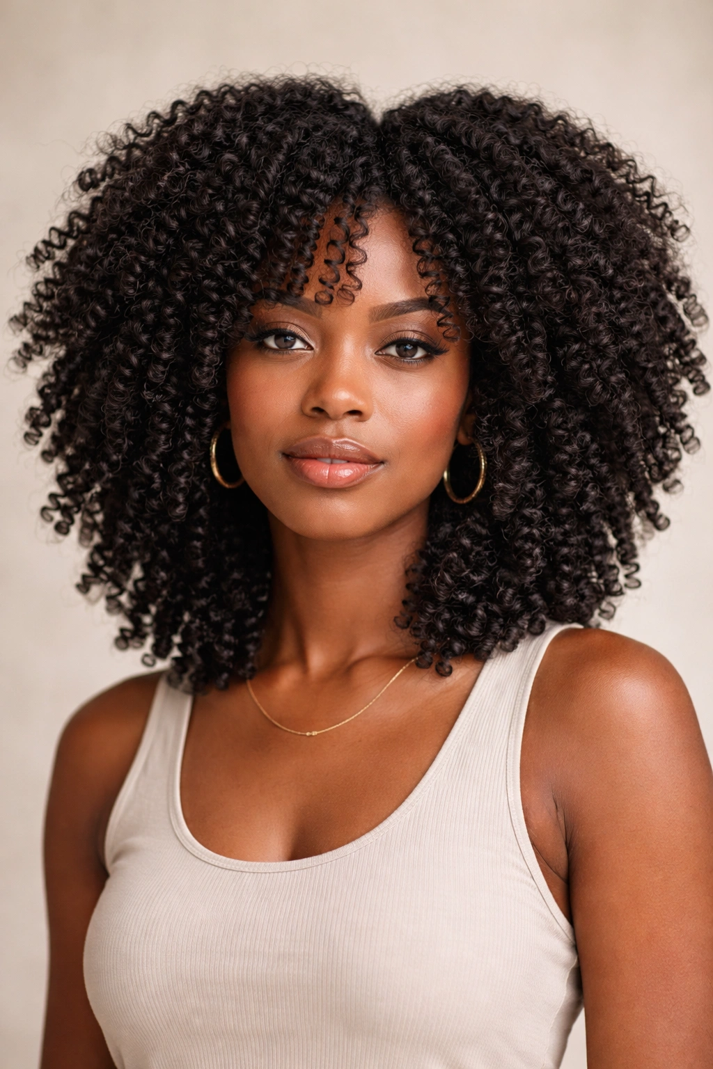 18 Haircuts For Natural Hair Sorted By Curl Type 12 Mid-length Type 4A coils layered for volume and definition