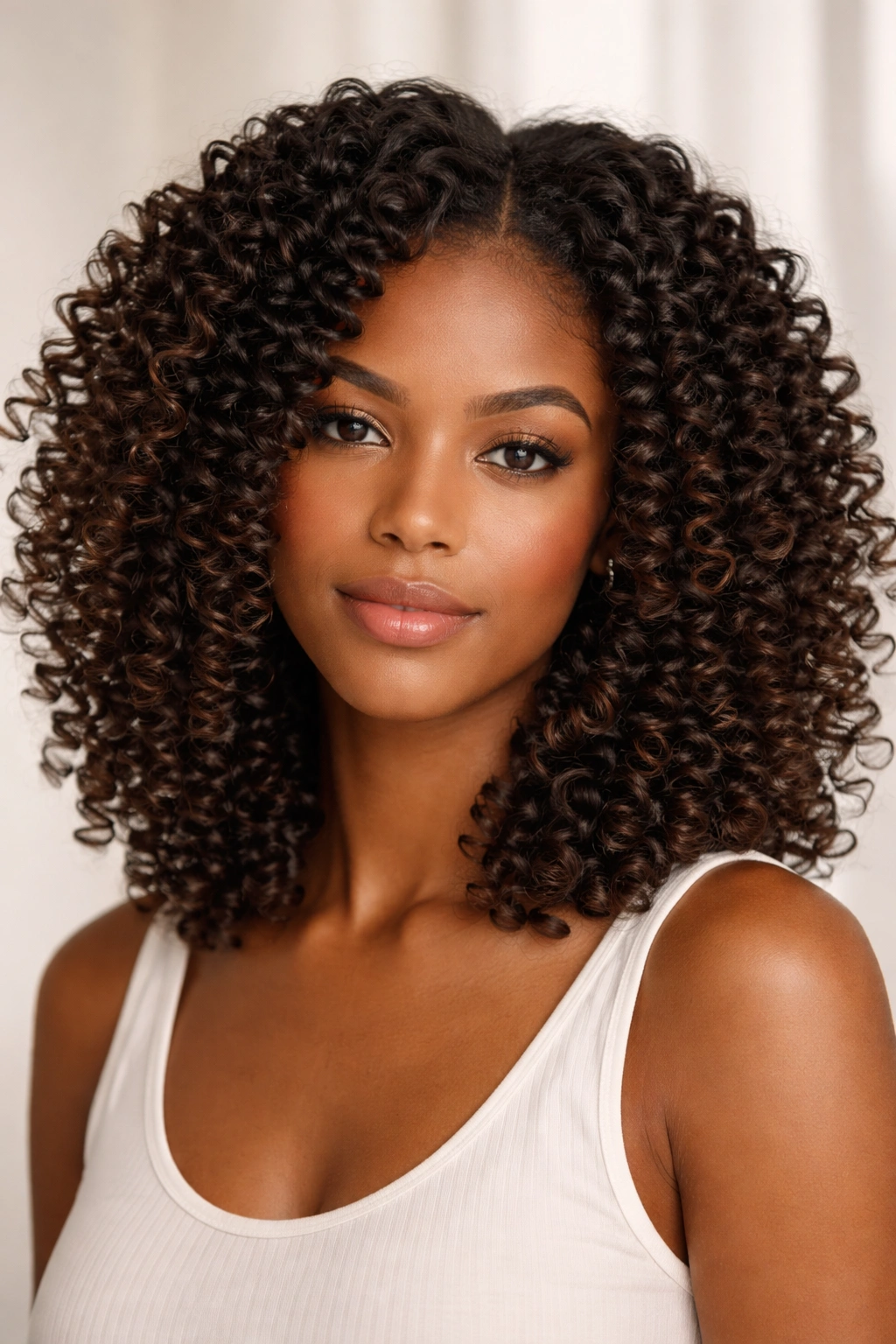 20 Shoulder Length Haircuts By Hair Type 11 Shoulder-length coily hair with defined, separated coils.