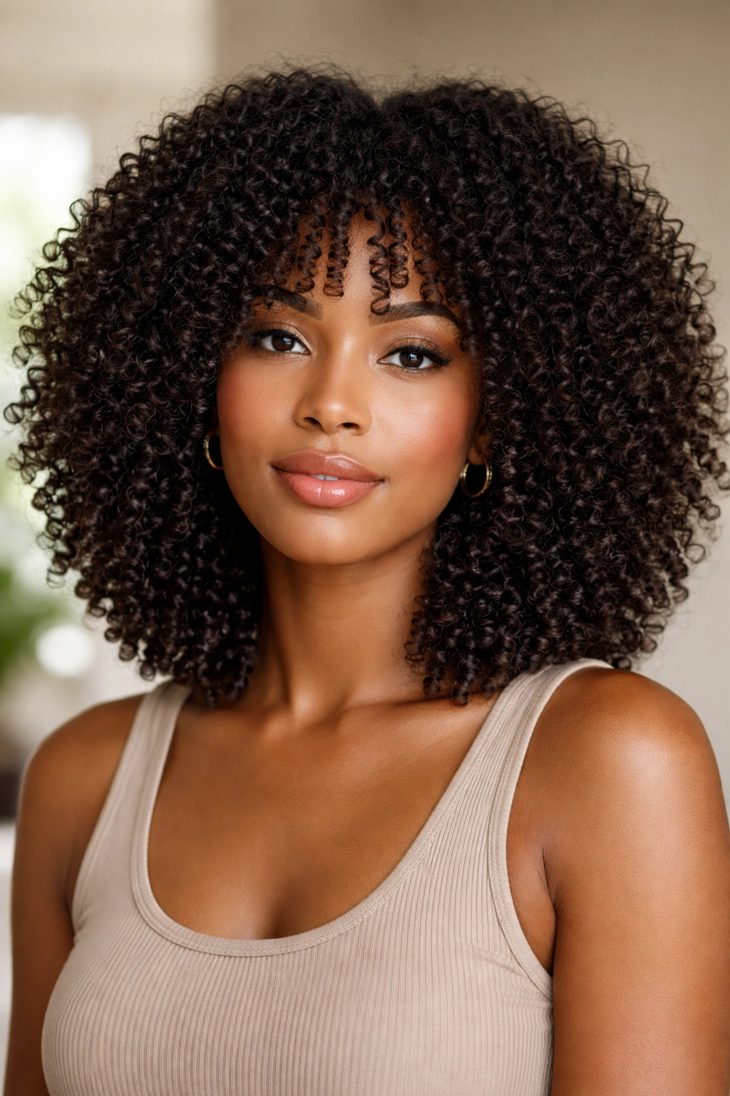 20 Shoulder Length Haircuts By Hair Type 10 Dense shoulder-length coily crop with uniform coils.
