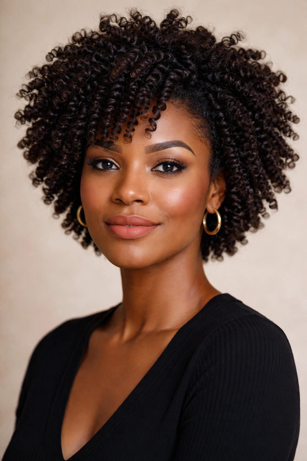 20 Short Curly Hairstyles Women Over 30 Love 6 Defined coily twist-out with structured coils and lift.