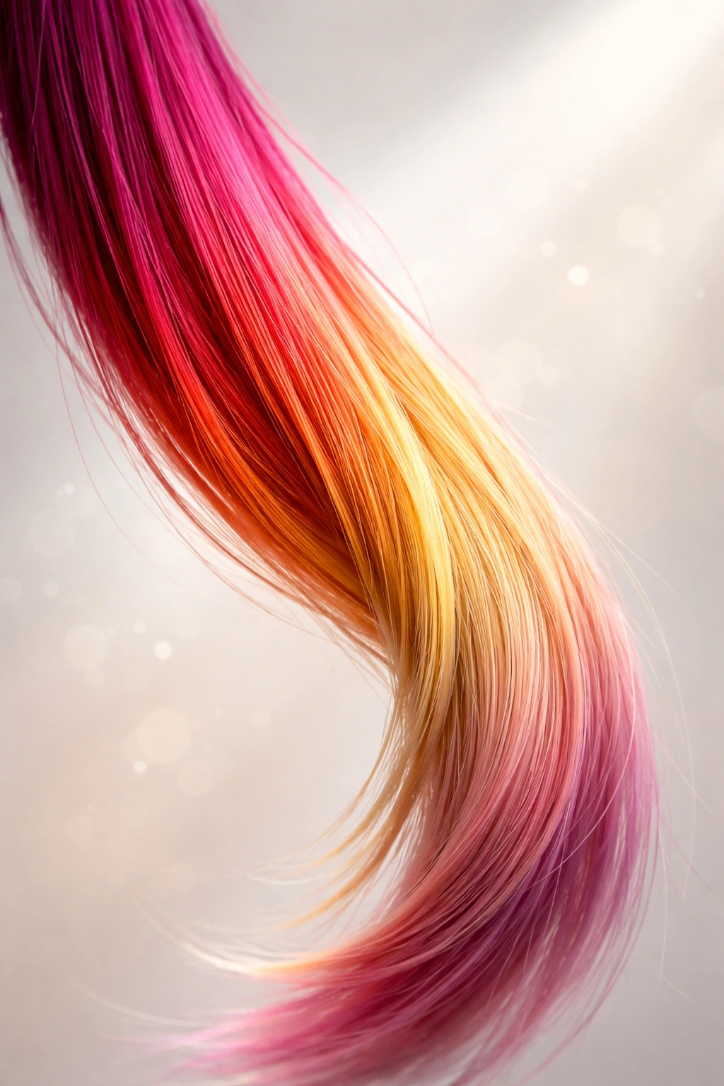 Hair strand with strong color retention from root to tip