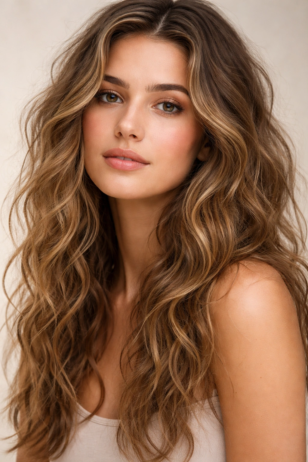 Frizz-prone 2B hair with variable wave definition and medium thickness.