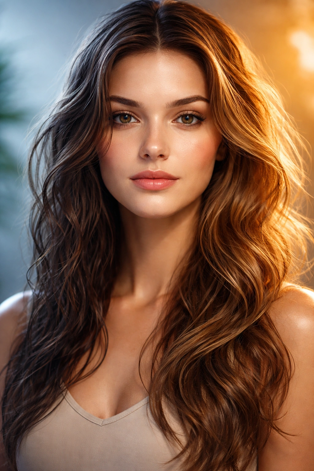 Portrait of hair with moisture variation under two lights, illustrating changing conditioning needs