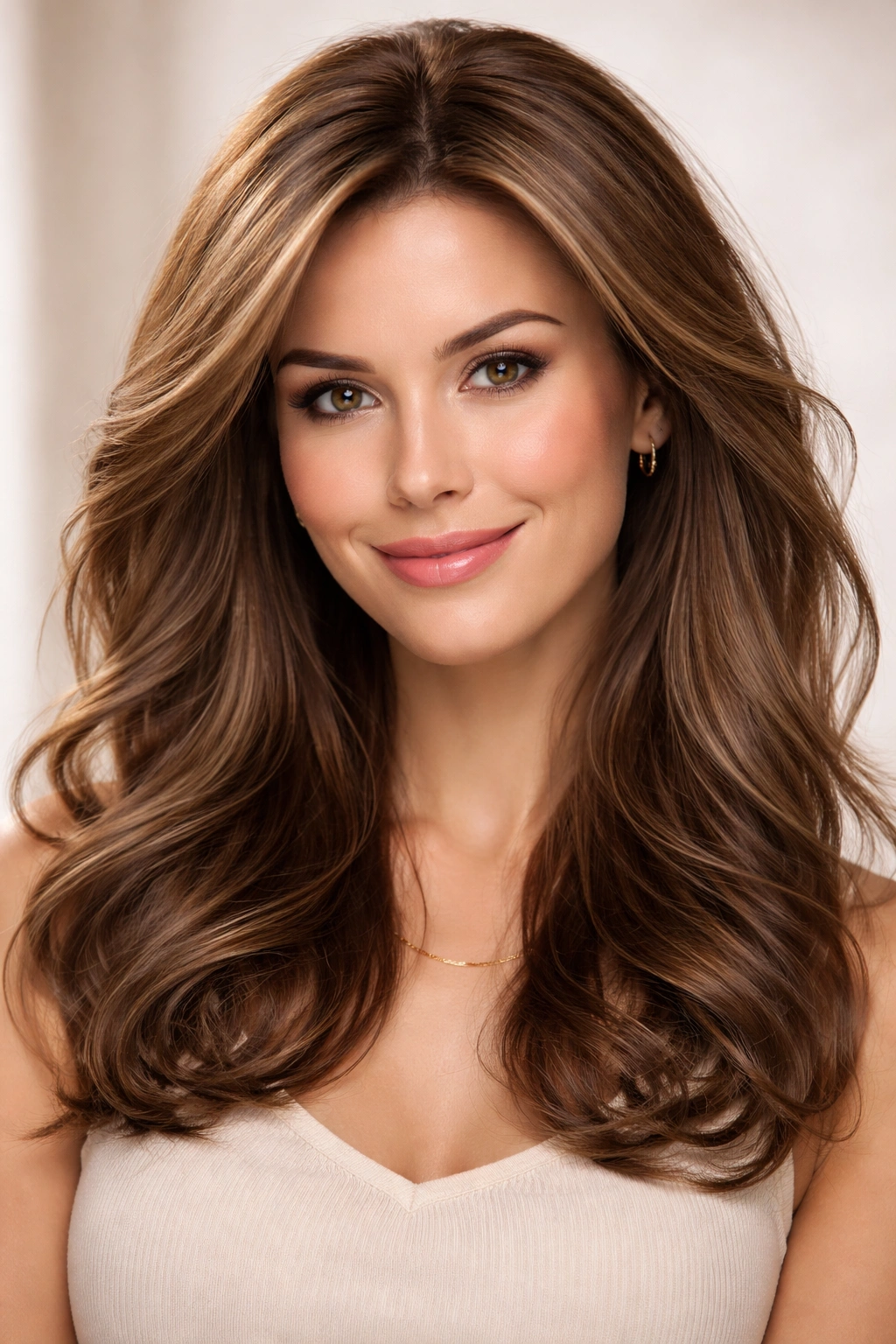 Confident woman wearing a topper with natural-looking coverage