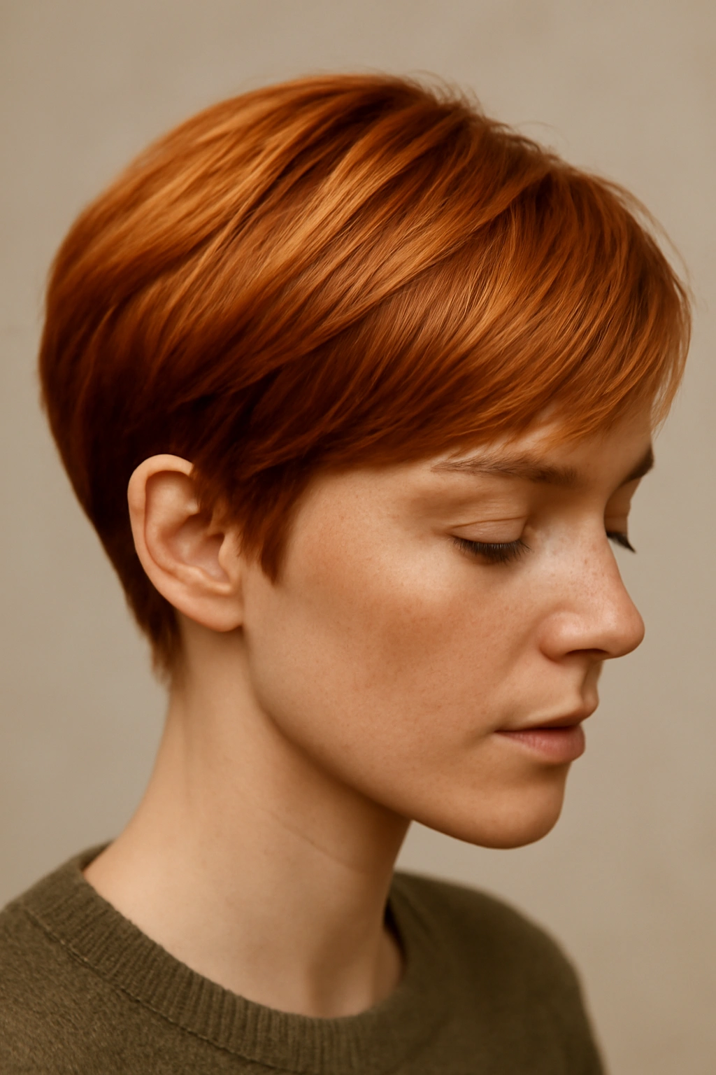 10 Short Copper Haircuts With a Warm Gorgeous Glow 17 Copper short hair with dimensional color showing true copper tone