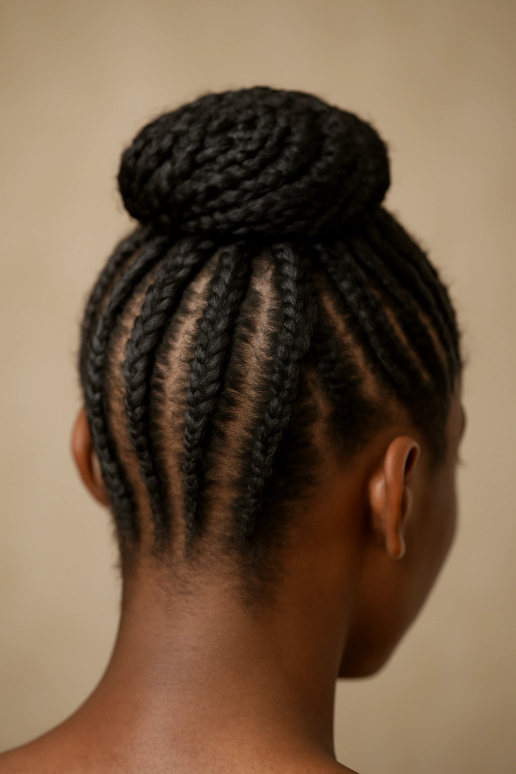 15 Easy Everyday Hairstyles for Black Women to Try 12 Cornrows braided into a bun at the back of the head