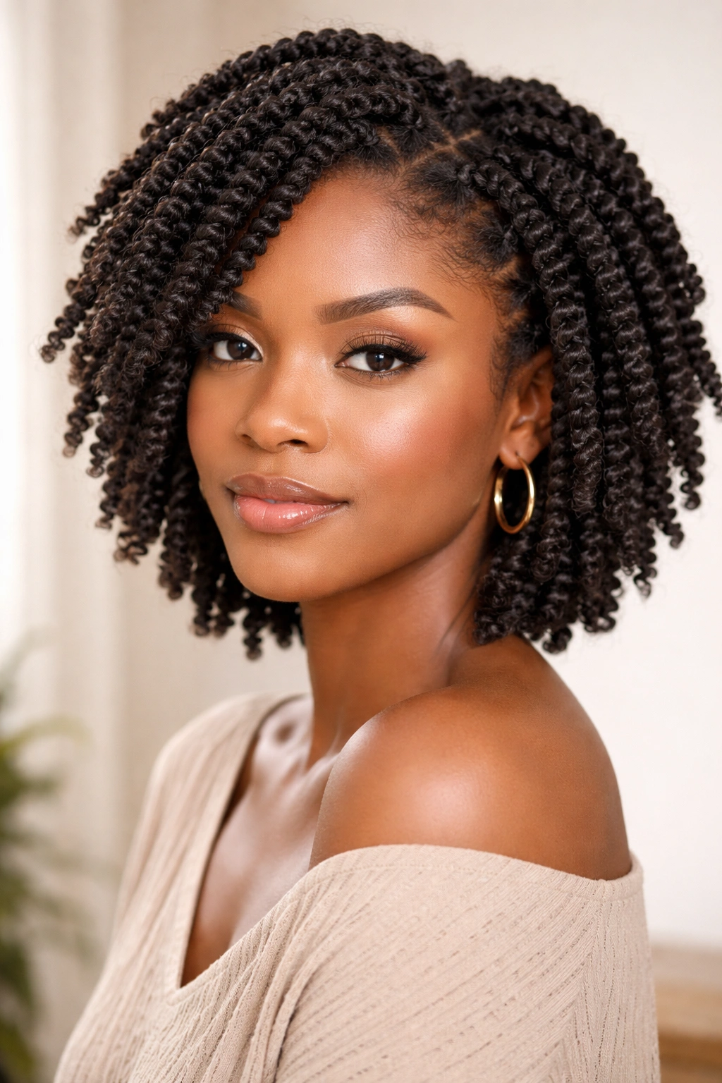 15 Short Twist Styles For Every Natural Hair Texture 5 Uniform crochet twists on short natural hair