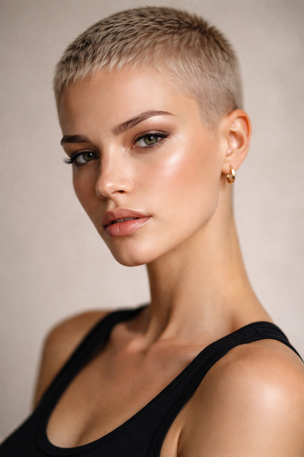 25 Haircut Styles Trending For Women This Season 21 Ultra-short crop cut highlighting bone structure and texture