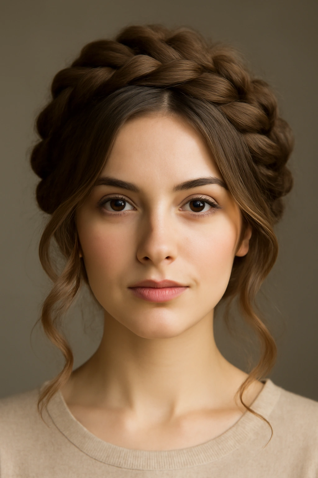 12 Adorable Homecoming Hairstyles for Medium Hair 11 Voluminous crown braid with face-framing pieces