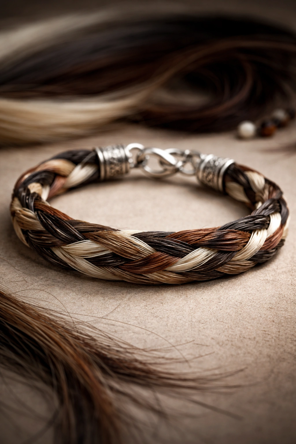 Traditional horsehair woven bracelet showcasing craftsmanship