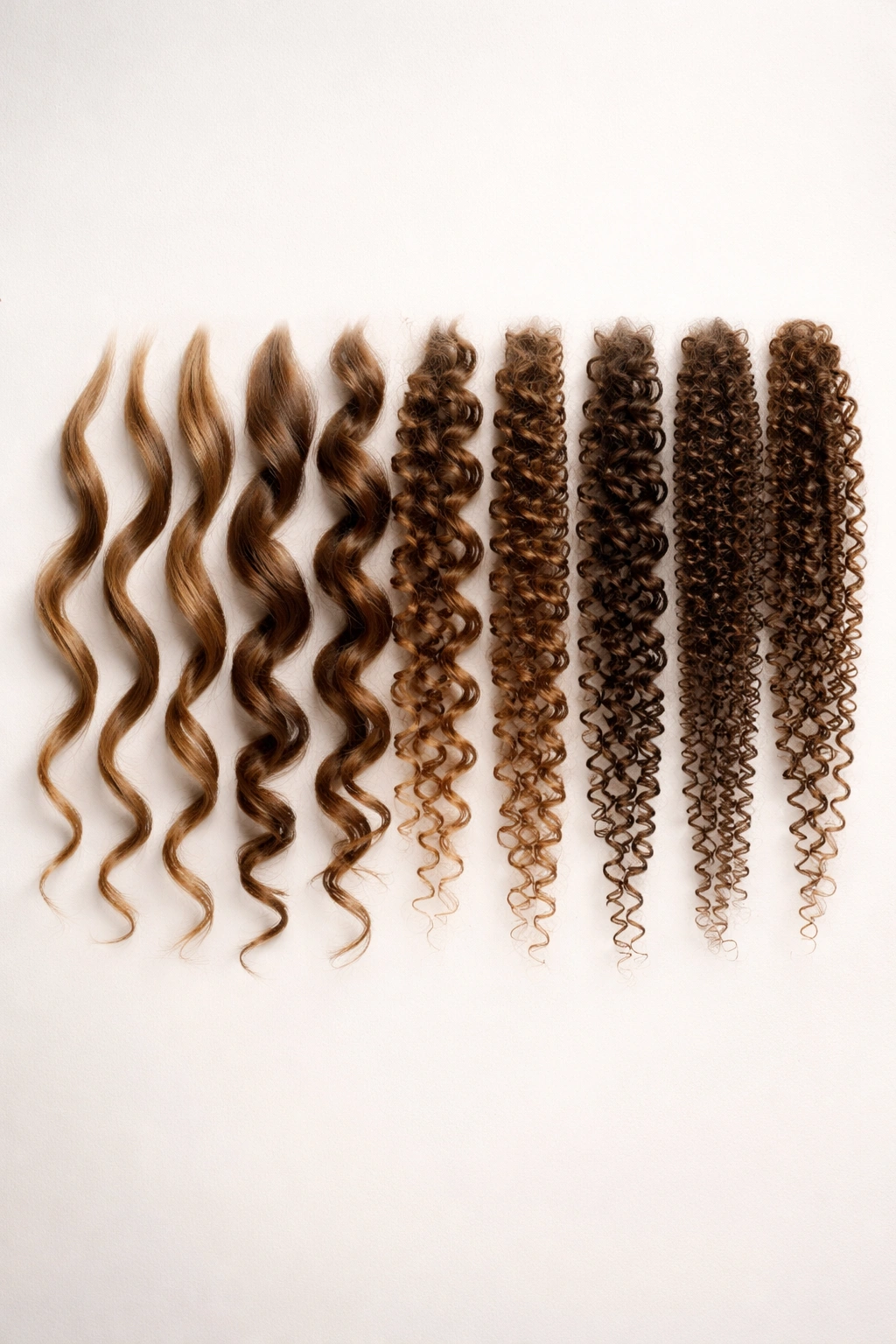 Curl spectrum showing waves to coils with multiple strands