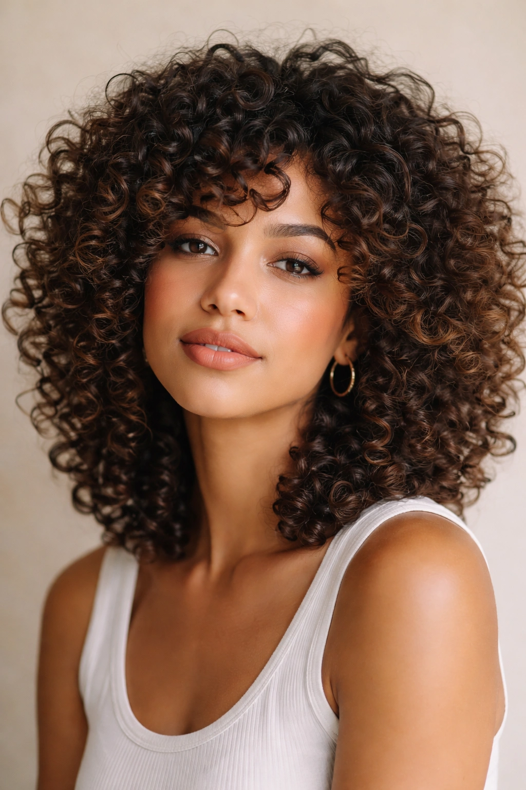 Close-up of curly hair representing curl-type haircut takeaways