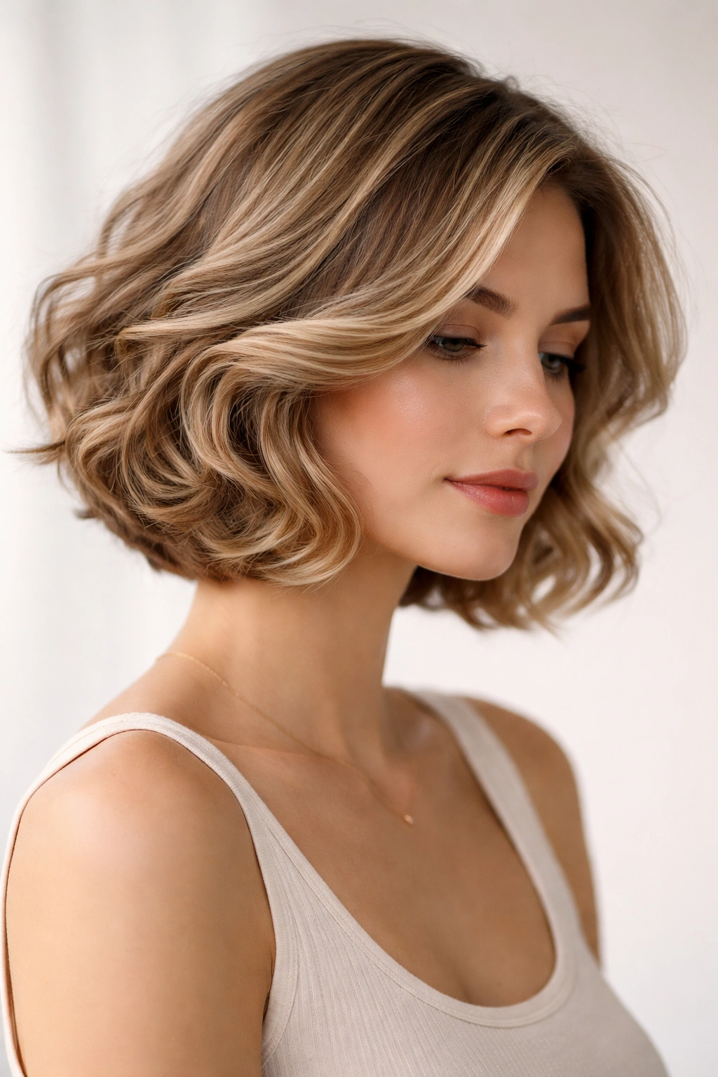 12 Modern Bob Cuts For Straight And Wavy Hair 12 Curled bob with movement featuring soft curls and layered shape.