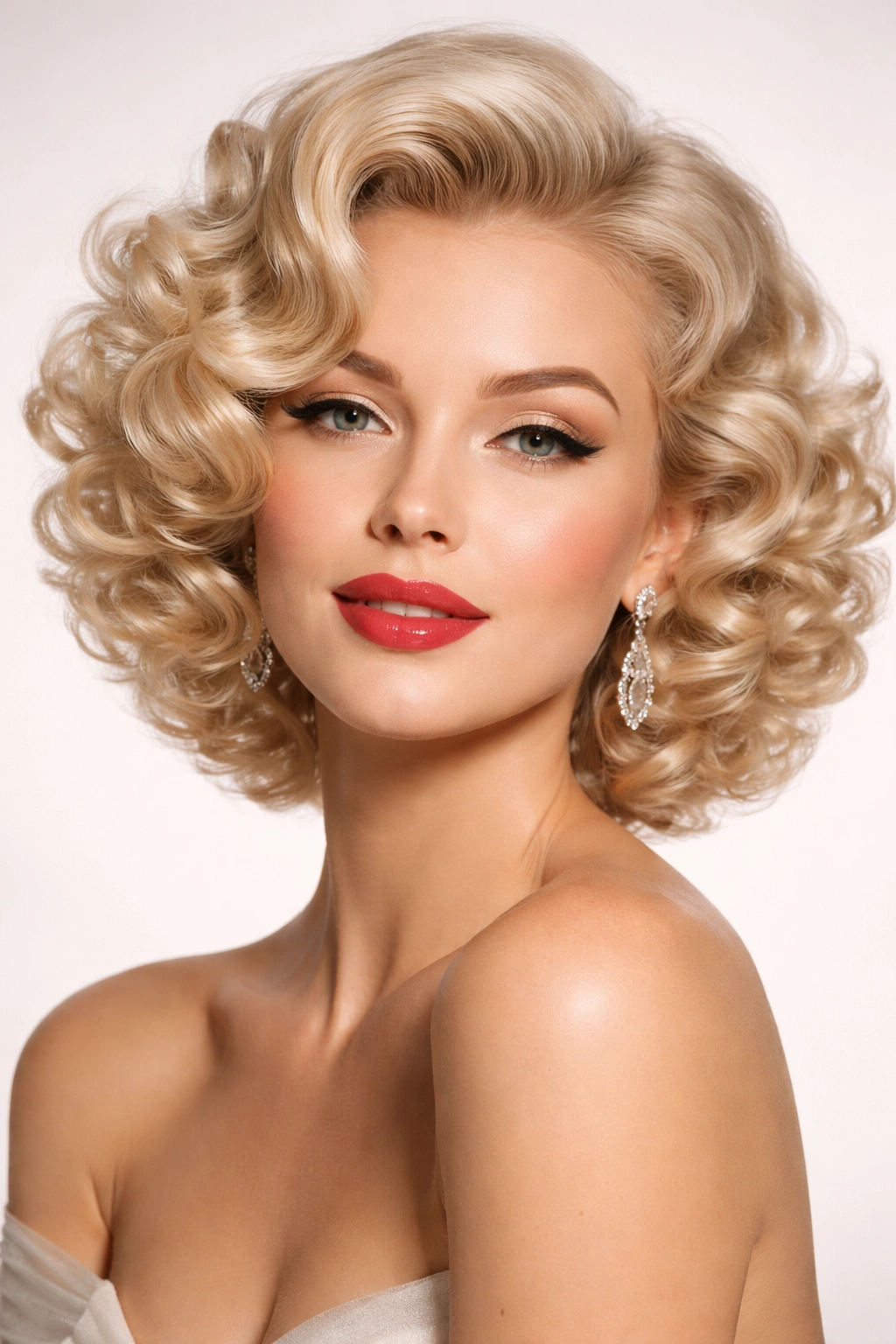 Ultra-detailed portrait of tight voluminous curls