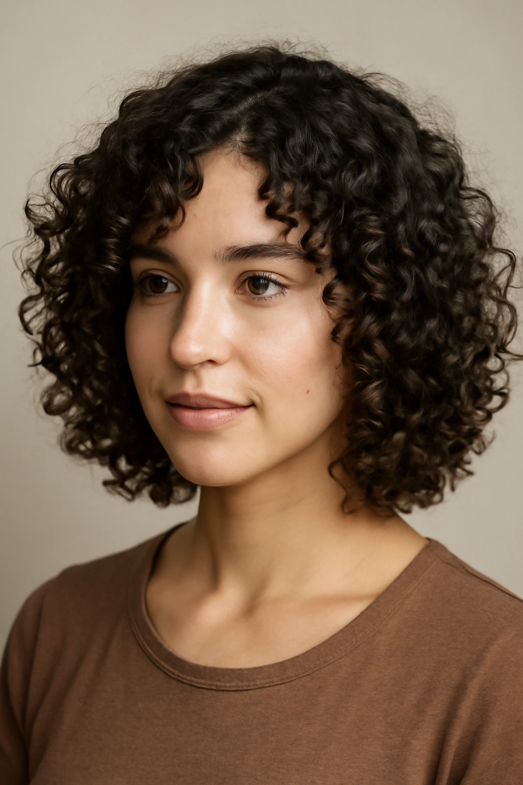 15 Wash and Go Haircuts That Need Almost No Effort 5 Curly bob showing defined curls and shrinkage