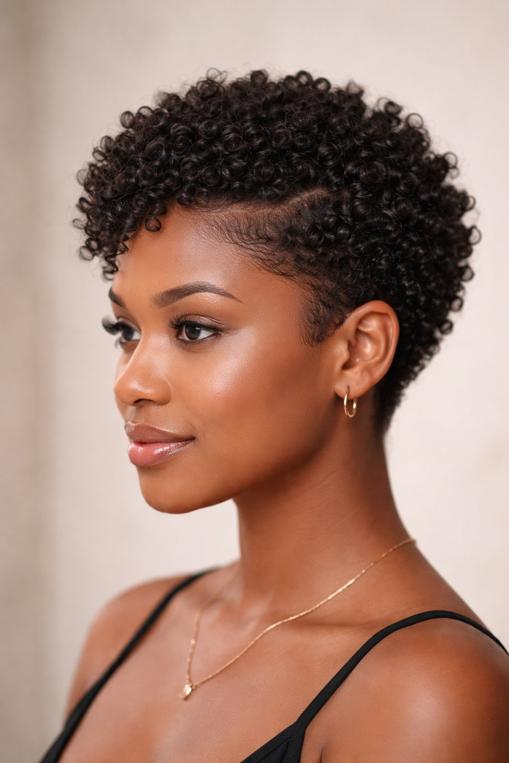 20 Curly Haircuts Broken Down By Curl Type 15 Short curly crop with defined edge-separated coils 4A-4B