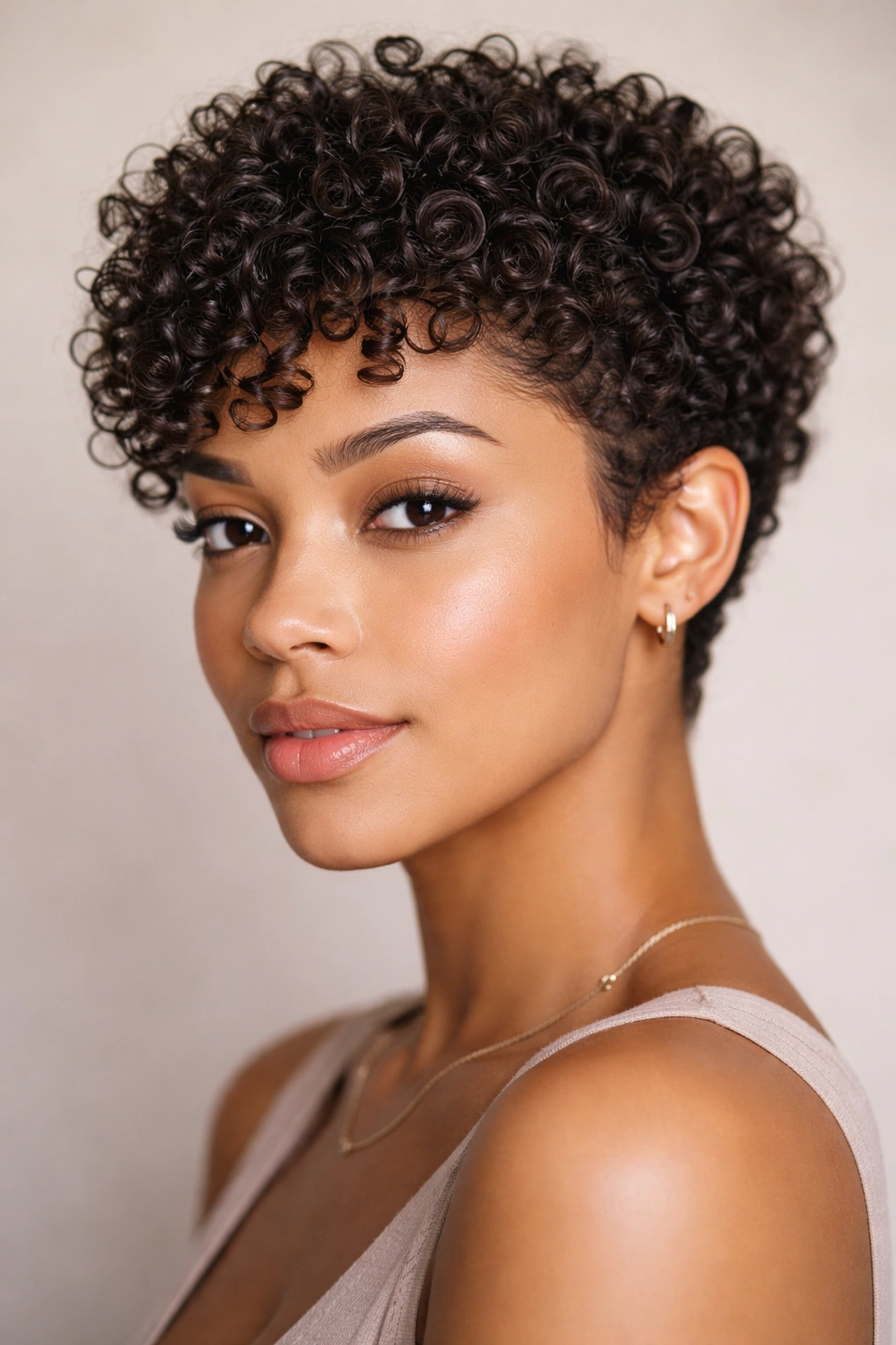 18 Short Layered Cuts Made For Curly Hair 18 Close-cropped curly hairstyle with defined curl separation