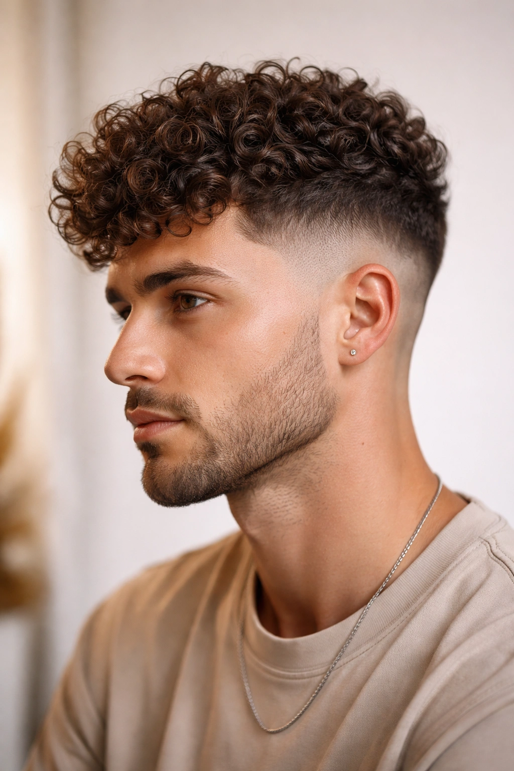 15 Short Textured Cuts That Give You Built In Volume 12 Curly fade hairstyle with full textured curls on top and faded sides