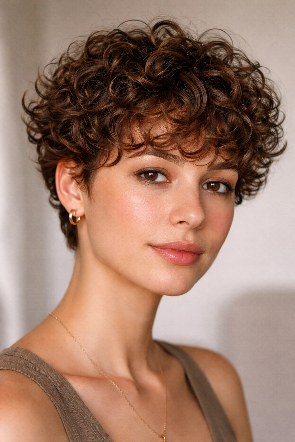 Curly baby cut with defined texture and natural curls