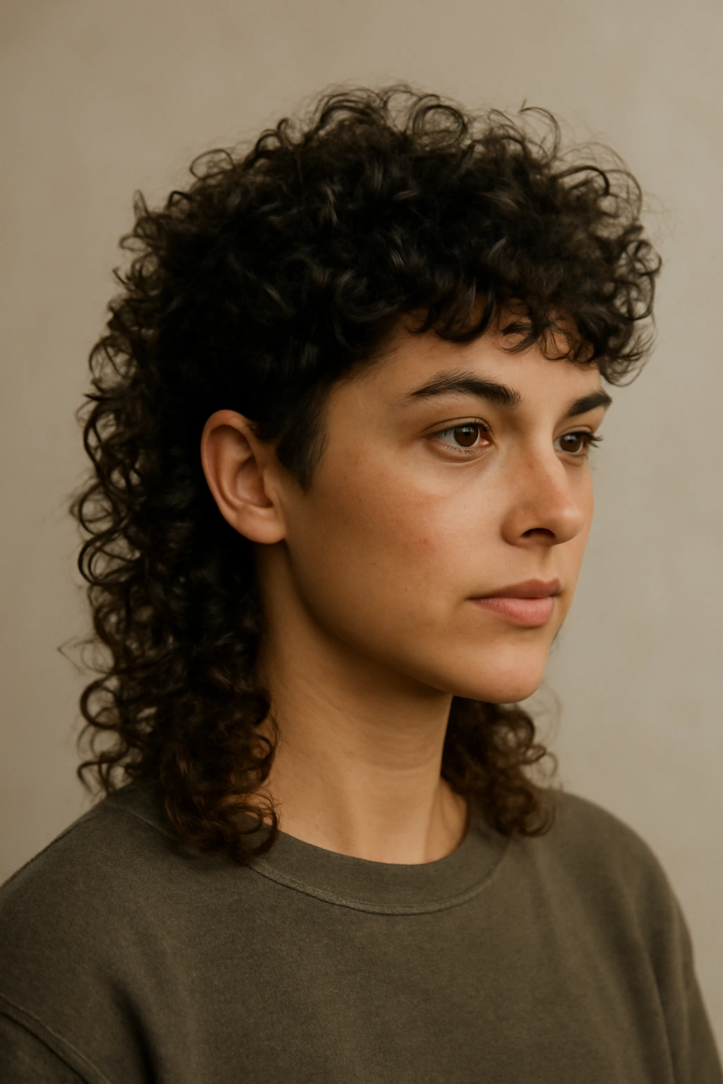 25 Mullet Haircuts for Women You'll Actually Love 5 Curly mullet with defined curls on top and longer back