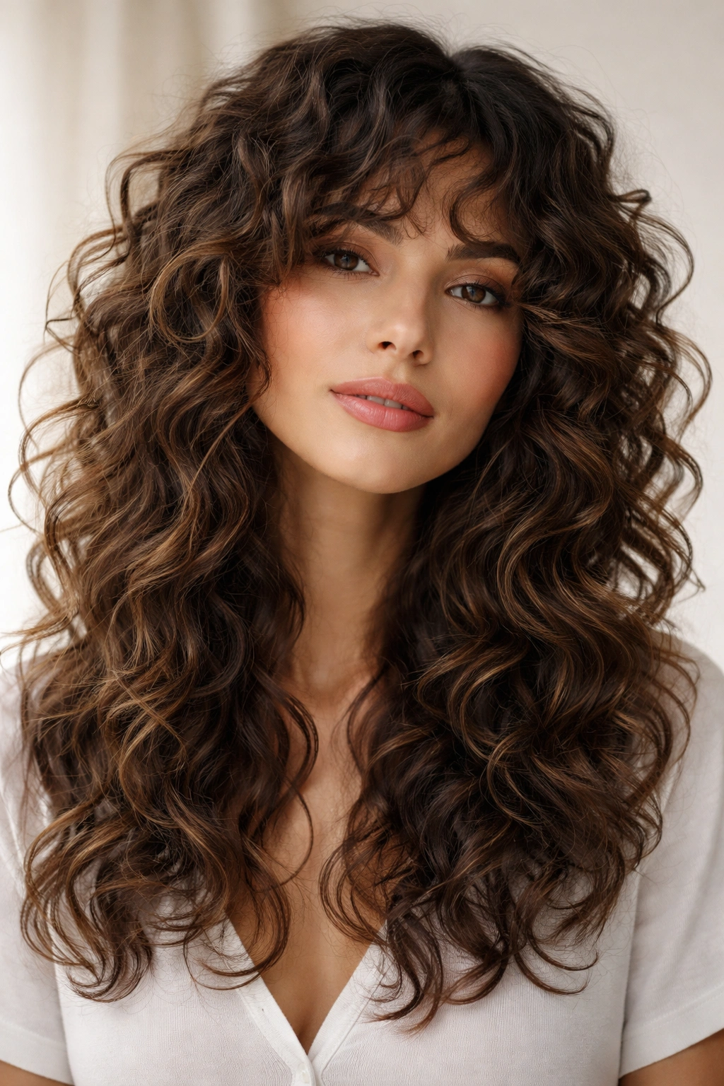 8 Octopus Haircuts For Medium And Long Hair 5 Close-up of curly octopus haircut highlighting defined curl clusters and texture.