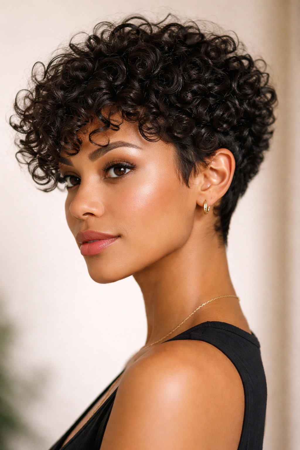 15 Versatile Long Pixie Cuts For Everyday Wear 9 Curly pixie with defined coils, jaw-length layers and tapered back