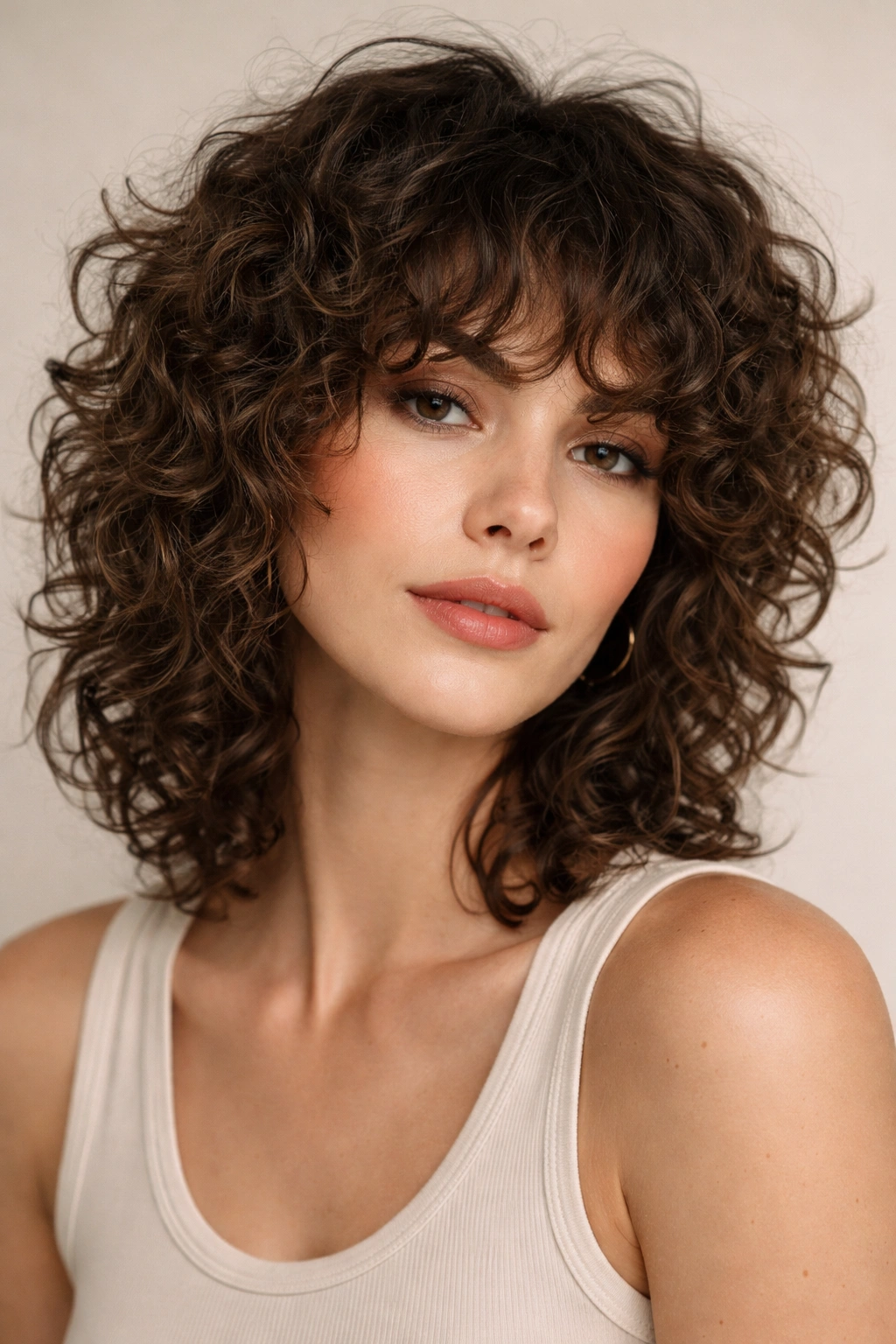 Curly shag with defined texture and natural curls