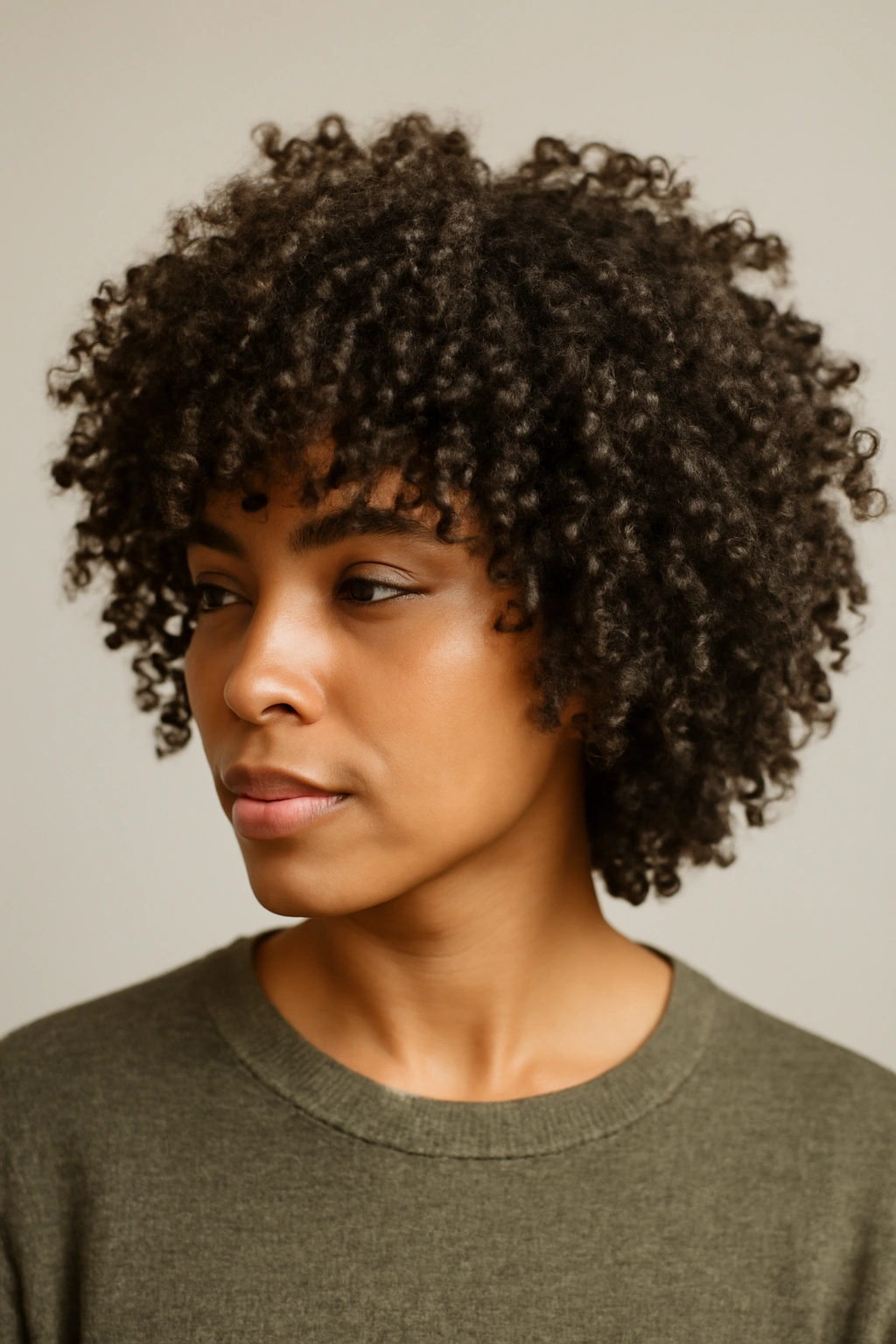 15 Wash and Wear Haircuts by Hair Texture 12 Curly shag on tight coils with defined layers and volume.