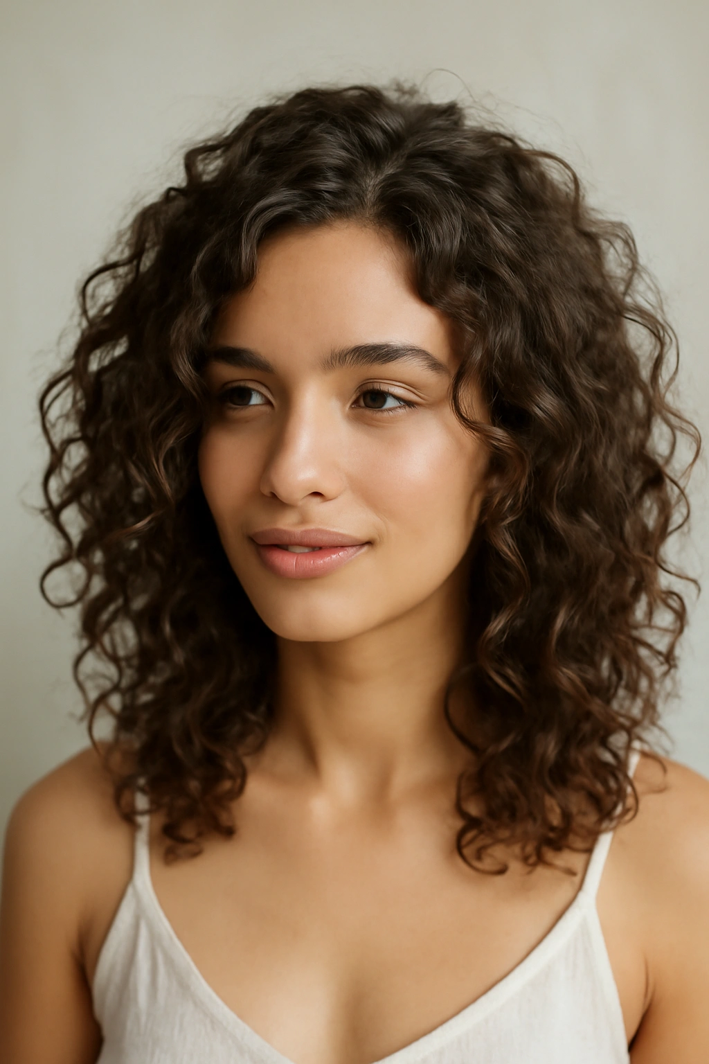 20 Wedding Hairstyles Matched to Your Hair Type 8 Natural curly hair styled in tousled waves for bridal look