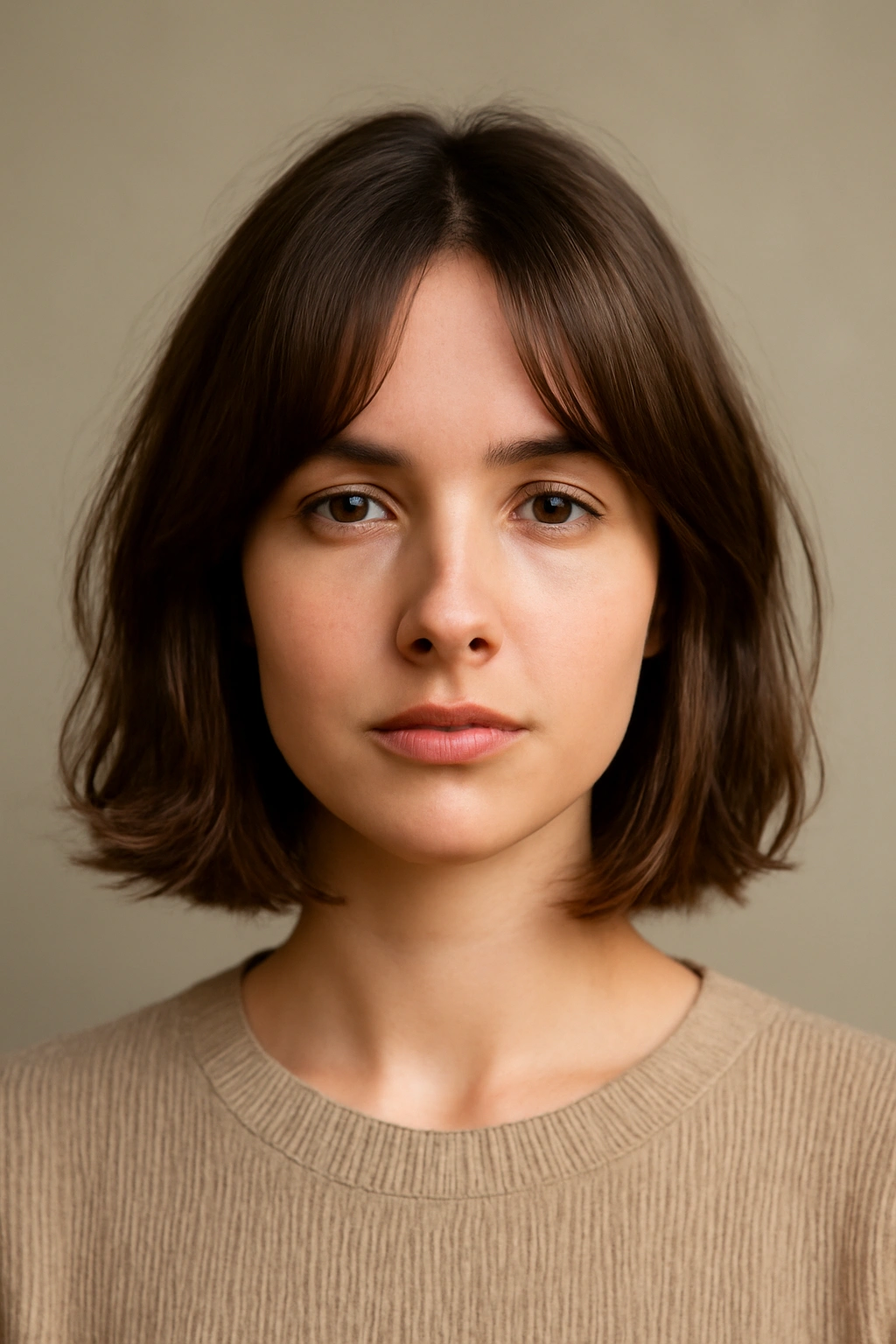20 Short Bob Hairstyles You Can Style in Minutes 11 Curtain bangs bob with center-parted bangs framing the face